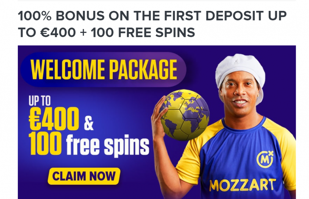 Mozzart Casino - Screenshot of Welcome package