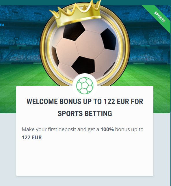 22Bet Casino - Screenshot of Welcome Bonus