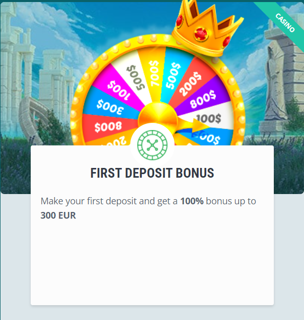 22Bet Casino - Screen shot of First Deposit Bonus