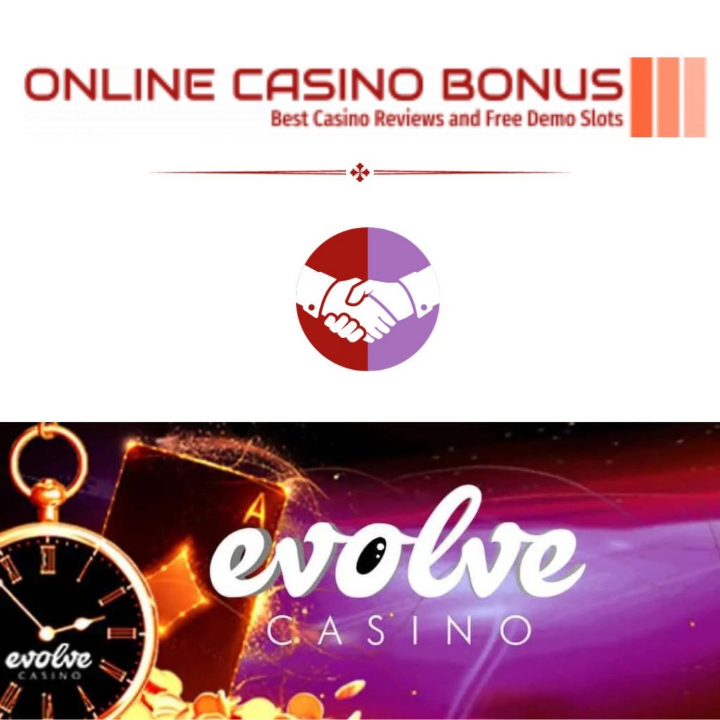 Online Casino Bonus Partnership with Evolve Casino, screenshot