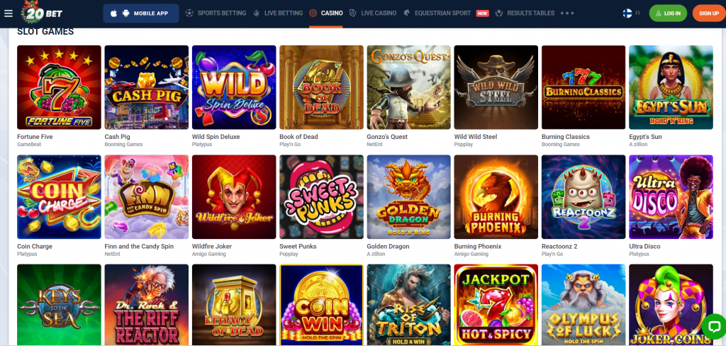 20 Bet Casino Slots, Screenshot