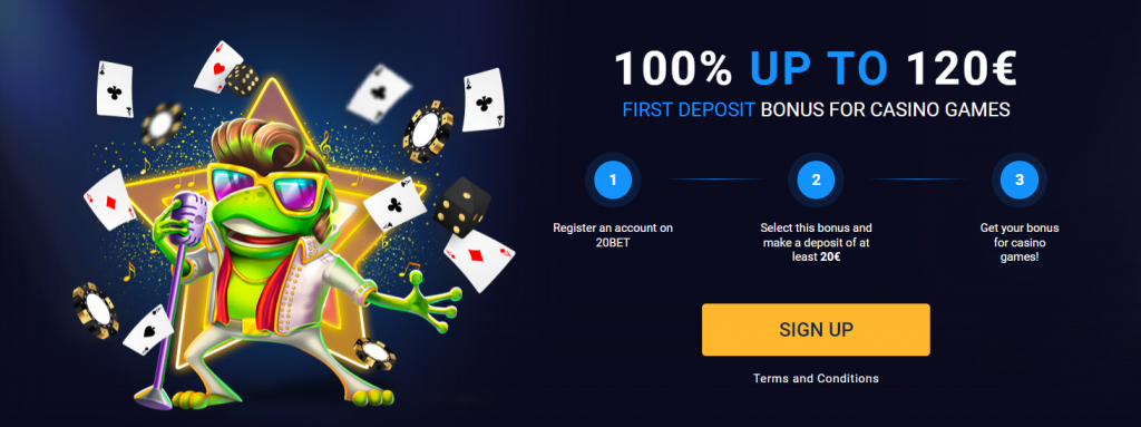 100% UP TO 120€ FIRST DEPOSIT BONUS FOR CASINO GAMES, Screen shot