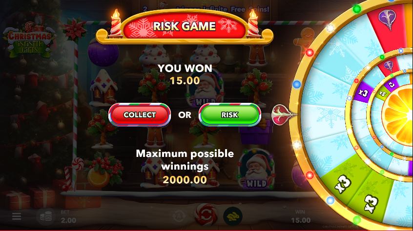 Christmas Infinite Gifts, Risk Game screen