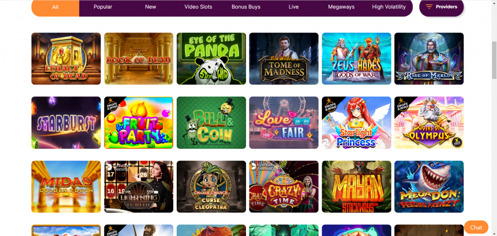 WunderWins Casino, screenshot
